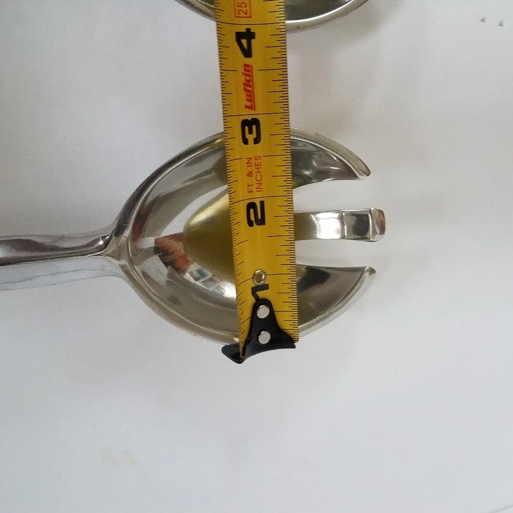 Silvertone Serving Utensils India Shell Inlay